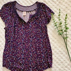 3 for $25!Faded Glory floral button down flowy tee